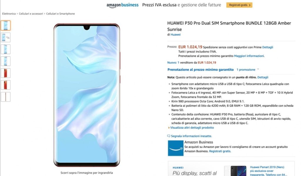 Huawei P30 Pro Amazon