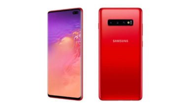 Samsung Galaxy S10 Plus in "Cardinal Red"