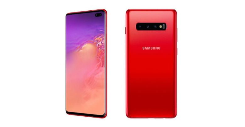 Samsung Galaxy S10 Plus in "Cardinal Red"