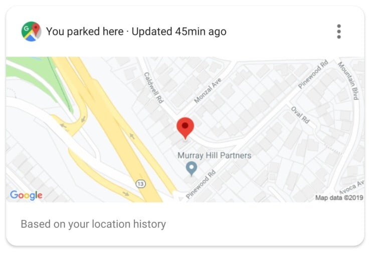 Google Maps zeigt Parkplatz neu automatisch an