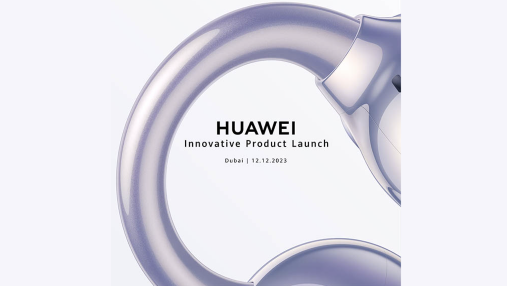 Huawei Kopfhörer-Teaserbild für Launch-Event am 12. Dezember in Dubai.
